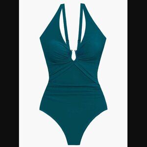 NWT Miraclesuit Miraclesuit Bling One Piece in Nova Green Size 10